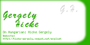 gergely hicke business card